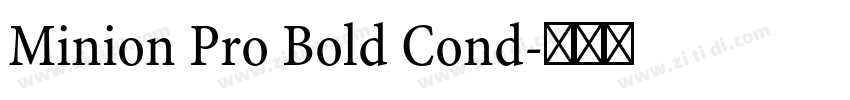 Minion Pro Bold Cond字体转换 Minion Pro Bold Cond字体转换
